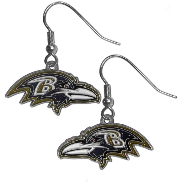 Baltimore Ravens NFL Dangle Earrings - Picture 1 of 1